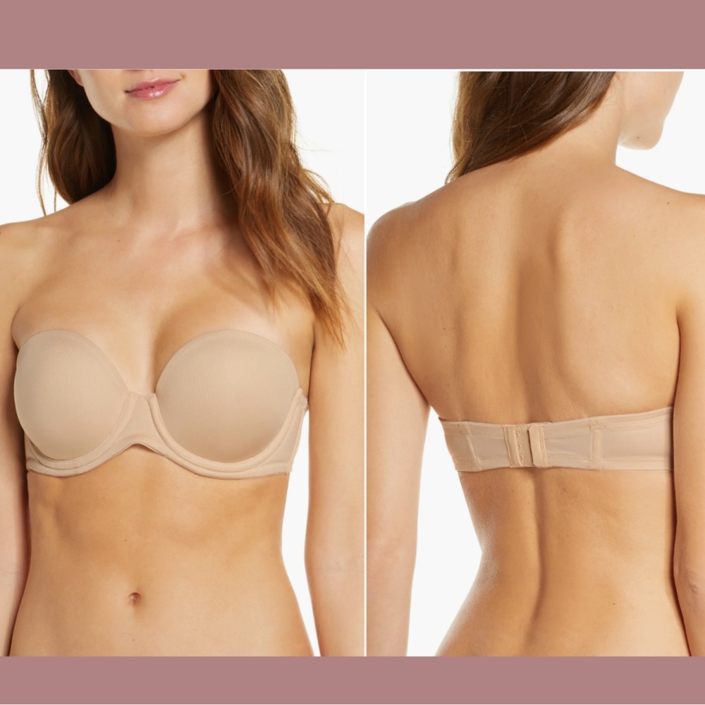 NEW $76 Wacoal [ 32G US‎ ] Red Carpet Convertible Strapless Bra in Brush Tan
